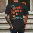 Sadiecrowell Boats Make Me Horny Vintage Mens Back Print T-shirt Gifts for Men