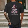 Sally Fight Like A Girl Breast Cancer Awareness Sugar Skull Shirt Mens Back Print T-shirt Gifts for Men