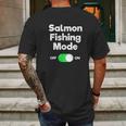 Salmon Fishing Gift Funny Fisher Mode Mens Back Print T-shirt Gifts for Men