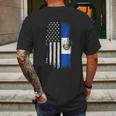 Salvadoran America Flag El Salvador Usa Mens Back Print T-shirt Gifts for Men