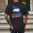 Salvadoran Flag El Salvador Unicornio Mens Back Print T-shirt Gifts for Men