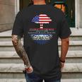 Salvadorian Roots American Grown Us El Salvador Flag Mens Back Print T-shirt Gifts for Men