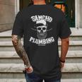 Sancho Laying Pipe Day And Night Plumbing Mens Back Print T-shirt Gifts for Men