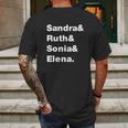 Sandra And Ruth And Sonia And Elena Supreme Court Mens Back Print T-shirt Gifts for Men