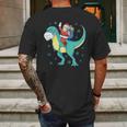 Santa Dinosaur Pandemic Mens Back Print T-shirt Gifts for Men