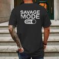 Savage Mode On Black And White Men Mens Back Print T-shirt Gifts for Men