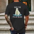 Save The Polar Bears Anti Climate Change Polar Bear Mens Back Print T-shirt Gifts for Men