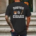 Scotch Drinker And Cigar Smoker Mens Back Print T-shirt Gifts for Men