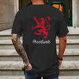 Scottish Lion Rampant Scotland Coat Arms Gift Emblem Mens Back Print T-shirt Gifts for Men