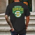 Seattle Supersonics Men Mens Back Print T-shirt Gifts for Men