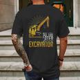 See Yah Later Excavator Mens Back Print T-shirt Gifts for Men