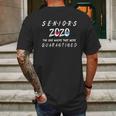 Seniors 2020 The One Where They Were Social Distancing Graduation Gift Mens Back Print T-shirt Gifts for Men