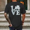 Shamrock Love Funny St Pats Paddy Patrick Pattys Green Heart Cute Mens Back Print T-shirt Gifts for Men