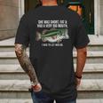 She Was Short Fat And Had A Big Mouth Bass Funny Fishing Mens Back Print T-shirt Gifts for Men