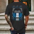 Shelby Gt350 Blue White Mens Back Print T-shirt Gifts for Men