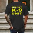 Sheriff K9 Unit Front And Back Print K9 Police Dog Handler Graphic Design Printed Casual Daily Basic Mens Back Print T-shirt Gifts for Men