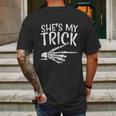 Mens Shes My Trick Matching Couple Halloween Costume Boyfriend Mens Back Print T-shirt Gifts for Men