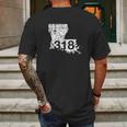 Shreveport Ruston Tallulah Area Code 318 Louisiana Mens Back Print T-shirt Gifts for Men