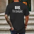 Sibling Big Trouble Little Trouble Mens Back Print T-shirt Gifts for Men