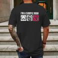 A Simple Man Mens Back Print T-shirt Gifts for Men