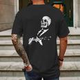 Skeleton Banjo Player Graphic Mens Back Print T-shirt Gifts for Men