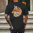 Sm Fuchs | Fox Mens Back Print T-shirt Gifts for Men