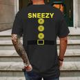 Sneezy Dwarf Halloween Costume Mens Back Print T-shirt Gifts for Men