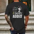 Snoopy Addict Mens Back Print T-shirt Gifts for Men