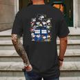 Snoopy Of Doctor Police Box Mens Back Print T-shirt Gifts for Men