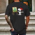 Snoopy Drawing Werder Bremen Mens Back Print T-shirt Gifts for Men