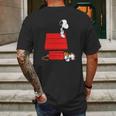 Snoopy And Hobbes Mens Back Print T-shirt Gifts for Men