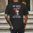 Snoopy My Job Is Top Secret Even I Dont Shirt Mens Back Print T-shirt Gifts for Men