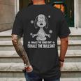 Snoopy Meditation Mens Back Print T-shirt Gifts for Men