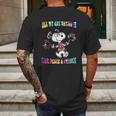 Snoopy All We Are Saying Is Give Peace A Chance Mens Back Print T-shirt Gifts for Men