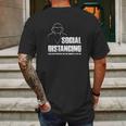 Social Distancing And Chill Introvert Gift Mens Back Print T-shirt Gifts for Men