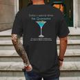 Social Distancing Drink Martini In Quarantini Mens Back Print T-shirt Gifts for Men