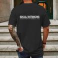 Social Distancing Funny Flu Virus Mens Back Print T-shirt Gifts for Men