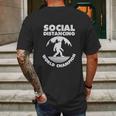 Social Distancing Introvert Bigfoot Funny Mens Back Print T-shirt Gifts for Men