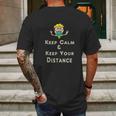 Social Distancing Keep Calm And Keep Your Distance Mens Back Print T-shirt Gifts for Men