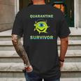 Social Distancing Survivor Mens Back Print T-shirt Gifts for Men