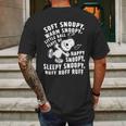 Soft Snoopy Warn Snoopy Happy Snoopy Mens Back Print T-shirt Gifts for Men