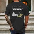 Sometimes I Need To Be Alone And Listen To Blake Shelton Mens Back Print T-shirt Gifts for Men