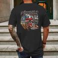 Spartan American Pride Firefighter Mens Back Print T-shirt Gifts for Men