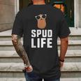 Spud Life Funny Potato Food Humor Vegetable Gift Mens Back Print T-shirt Gifts for Men