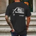 Square Body Nation Car Mens Back Print T-shirt Gifts for Men