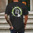 St Patricks Day Detroit Michigan Mens Back Print T-shirt Gifts for Men