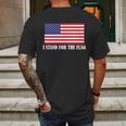 I Stand For The Flag Usa National Anthem Mens Back Print T-shirt Gifts for Men