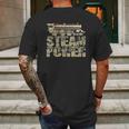 Steam Power Vintage Steam Engine Retro Mens Back Print T-shirt Gifts for Men