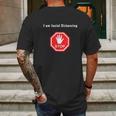 Stop I Am Social Distancing Mens Back Print T-shirt Gifts for Men