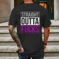 Straight Outta Fucks Pride Asexuality Asexual Flag Lgbt Gift Graphic Design Printed Casual Daily Basic Mens Back Print T-shirt Gifts for Men